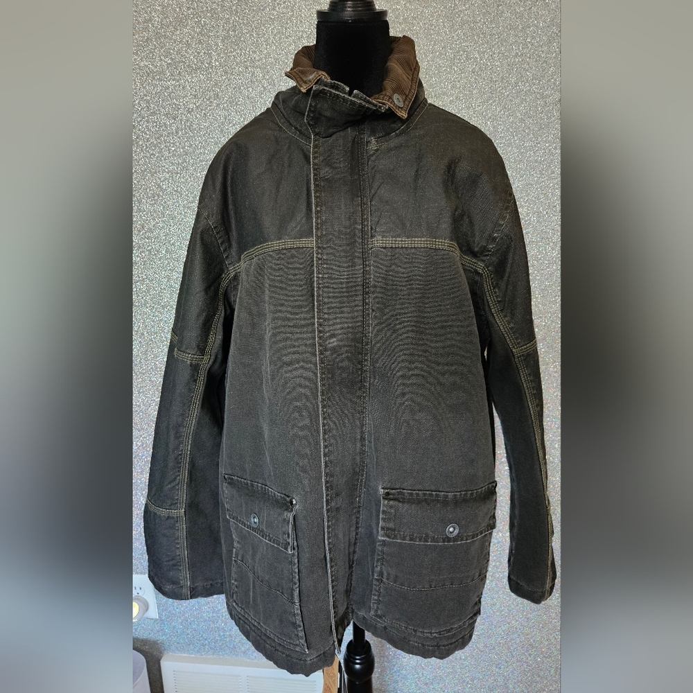 NWT Stormtech Men's Charcoal Black Marine Heritage Field‎ Jacket, Enzyme Washed